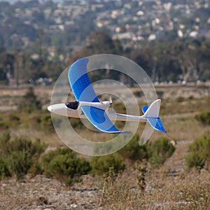 RC plane lands in the dessert