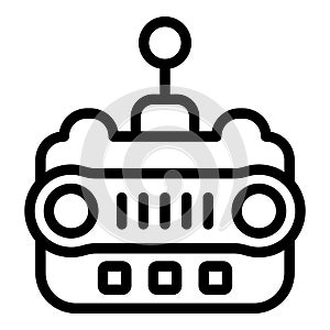 Rc remote control icon outline vector. Radio toy