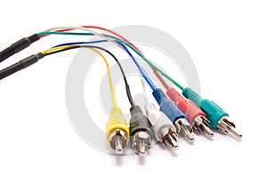 RCA audio and video cables photo