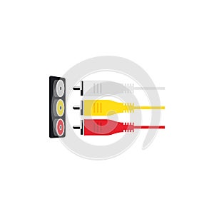 RCA cable icon vector illustration design