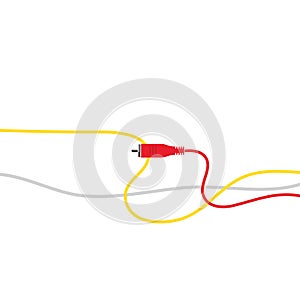 RCA cable icon vector illustration design