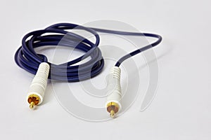 RCA cable on white