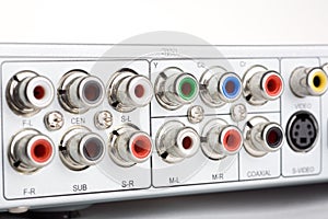 RCA connections of a DVD player
