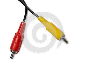 RCA connector. The wire is a tulip. Audio and video wire.