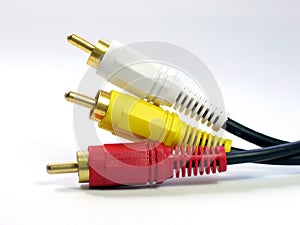 RCA-style A/V cables photo