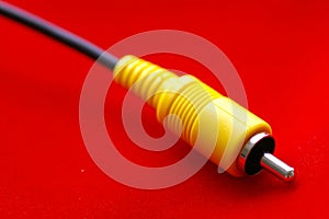 RCA (Yellow) Video Cable Closeup photo