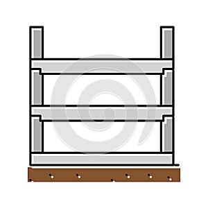 rcc beam building structure color icon vector illustration