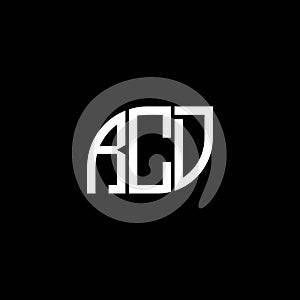 RCD letter logo design on black background. RCD creative initials letter logo concept. RCD letter design