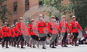 RCMP Officers Marching In Parade