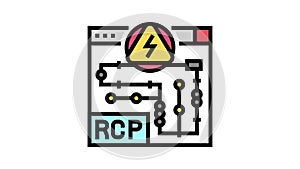 rcp electrical plans interior design color icon animation