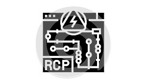 rcp electrical plans interior design glyph icon animation