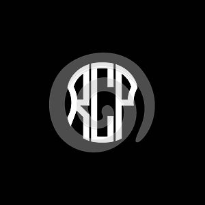 RCP letter logo abstract creative design.