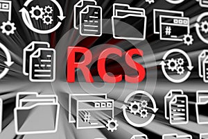 RCS concept blurred background
