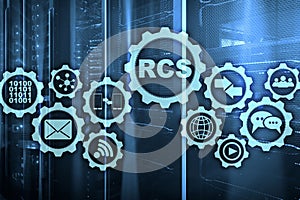 RCS. Rich Communication Services. ÃÂommunication Protocol. Technology concept.