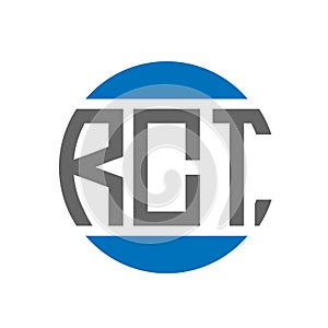 RCT letter logo design on white background. RCT creative initials circle logo concept.