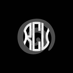 RCU letter logo abstract creative design.