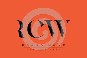 RCW abstract letter logo design