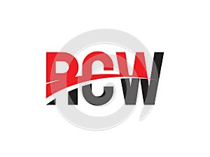 RCW Letter Initial Logo Design Vector Illustration