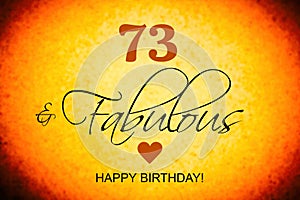 73rd birthday card wishes illustration photo