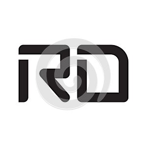 rd initial letter vector logo icon