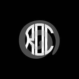 RDC letter logo abstract creative design.