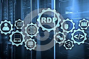 RDP Remote Desktop Protocol. Terminal Services. Server background
