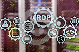 RDP Remote Desktop Protocol. Terminal Services. Server background
