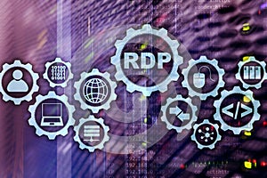 RDP Remote Desktop Protocol. Terminal Services. Server background