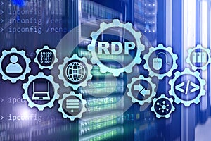 RDP Remote Desktop Protocol. Terminal Services. Server background