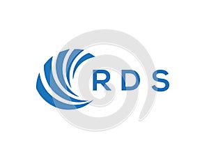 RDS letter logo design on white background. RDS creative circle letter logo concept photo