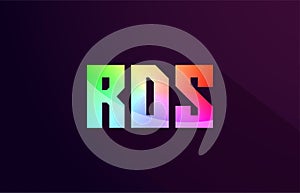rds r d s letter combination rainbow colored alphabet logo icon