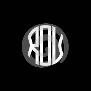 RDU letter logo abstract creative design.