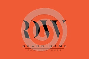 RDW abstract letter logo design