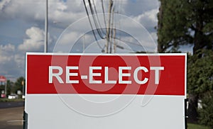 Re-Election Campaign Political Sign photo