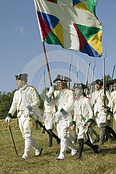 re-enactment of Attack on Redoubts 9 & 10