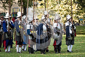 Re-enactment of battle for Pressburg at Bratislava, Slovakia on September 30, 2017