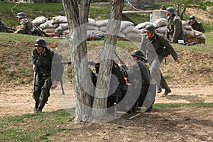 Re-enactment of the WWII Battle at Orechov