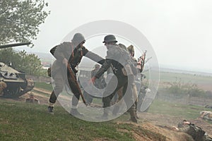 Re-enactment of the WWII Battle at Orechov