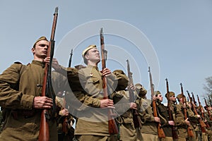 Re-enactment of the WWII Battle at Orechov