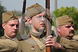 Re-enactment of the WWII Battle at Orechov