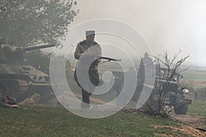 Re-enactment of the WWII Battle at Orechov