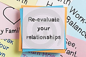 Re-evaluate your relationships