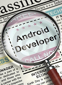 We're Hiring Android Developer. 3D.