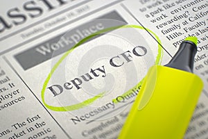 We`re Hiring Deputy CFO. 3D.