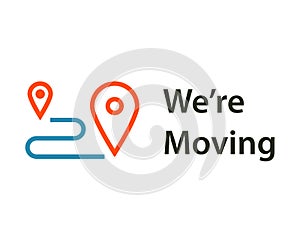 We`re moving Moving card design