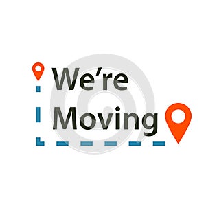 We`re moving Moving card design