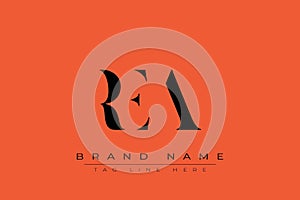 REA abstract letter logo design