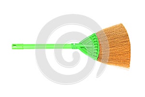 Rea broom on white background photo