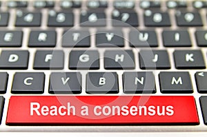 Reach a consensus word on computer keyboard