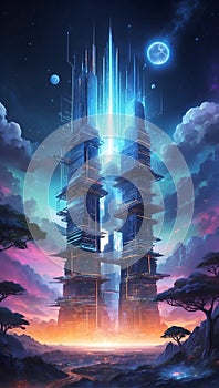 QuantumQuotient Pinnacle: Tomorrow's Data Summit. AI generate